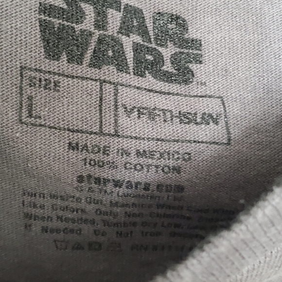 Vintage Star Wars T-Shirt Size L Gray Graphic Cotton Retro - Picture 6 of 7